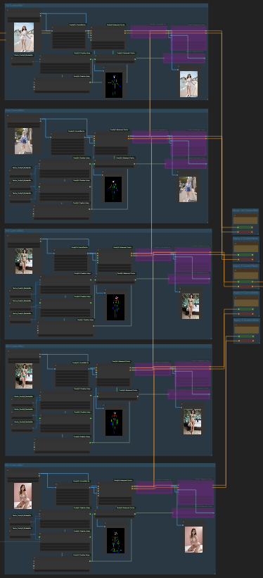 [ComfyUI] AnimateDiff + ControlNet Keyframe + Prompt Travel