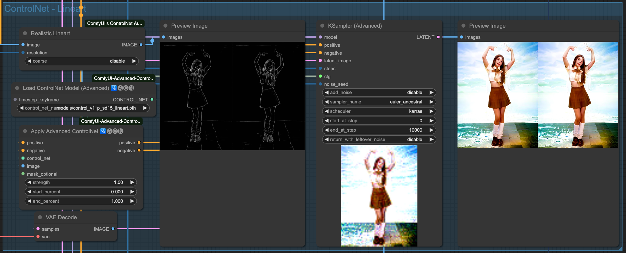 [ComfyUI] AnimateDiff Image Workflow