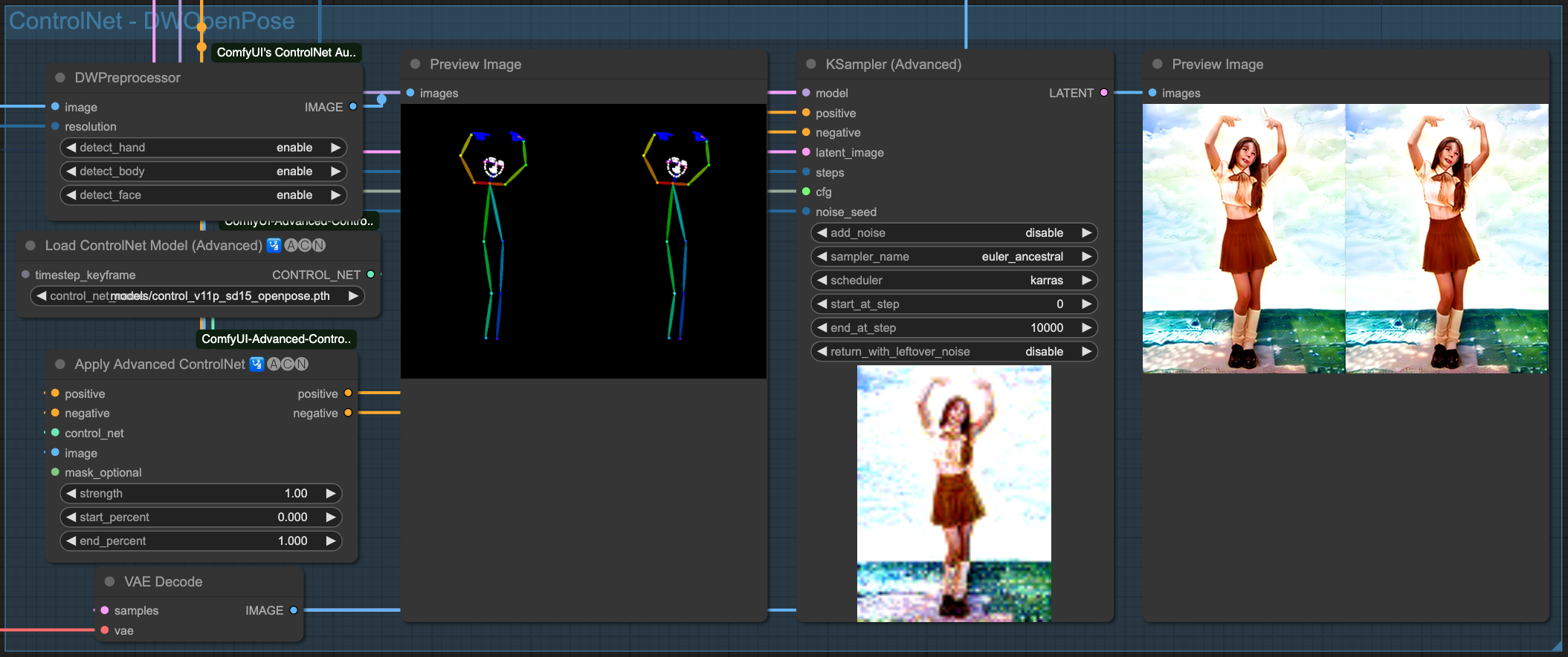 [ComfyUI] AnimateDiff Image Workflow