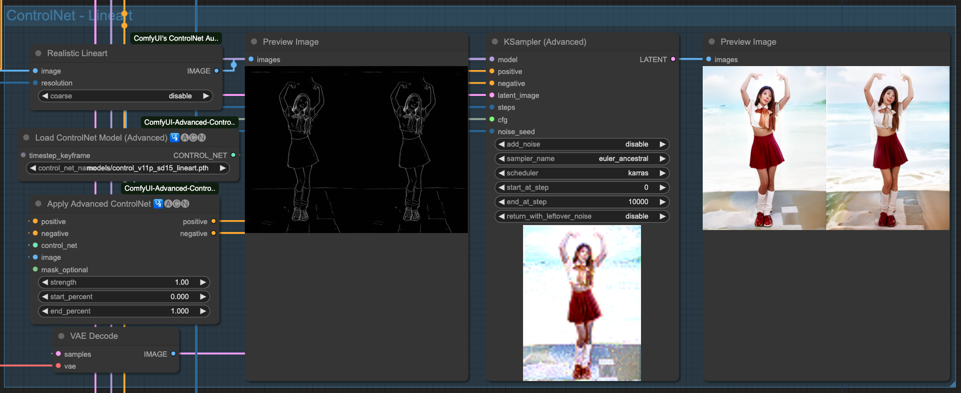 [ComfyUI] AnimateDiff Image Workflow