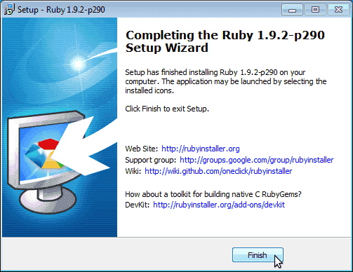 Ruby on Windows, step 3